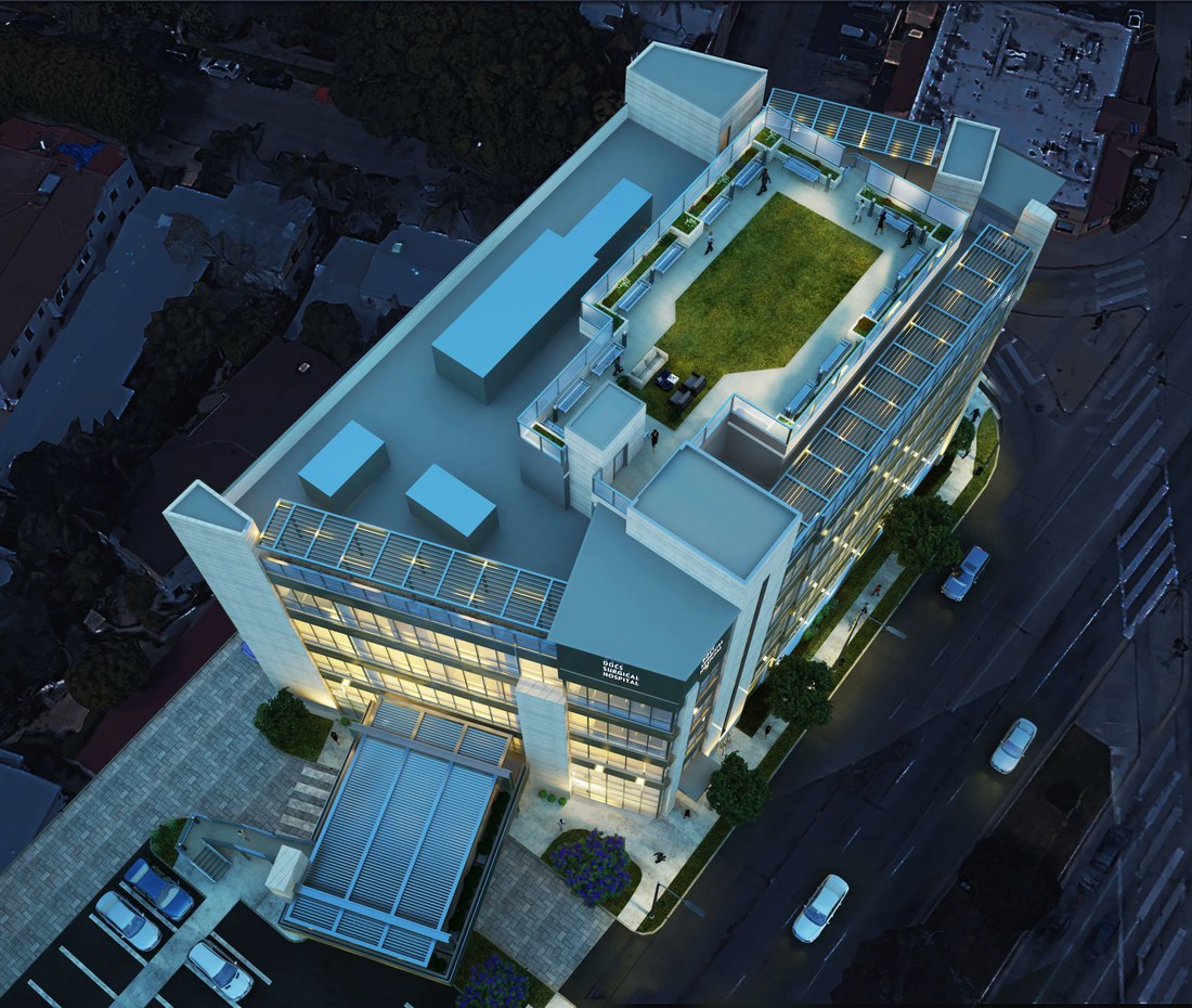 Architect's rendering, aerial view