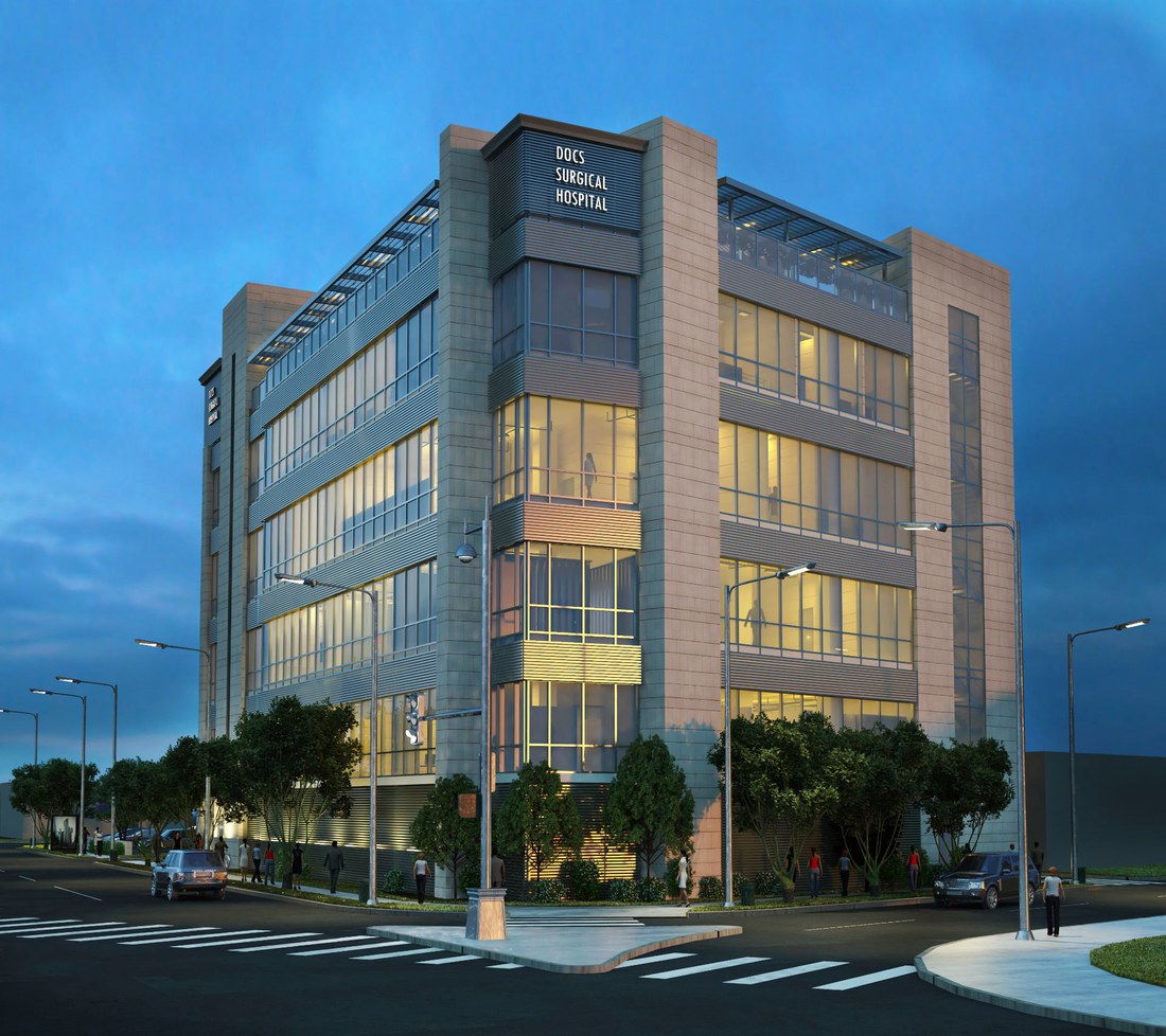 Architect's rendering, evening view